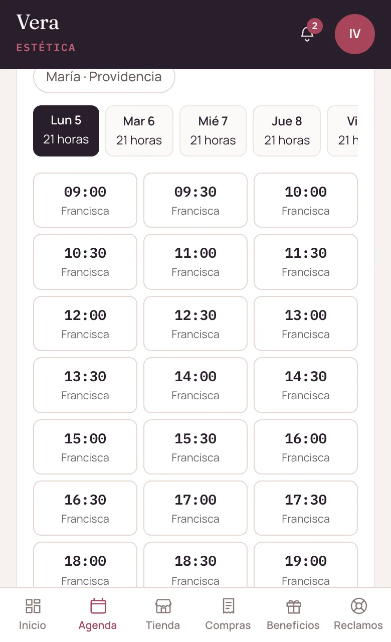 Las horas libres del día para elegir